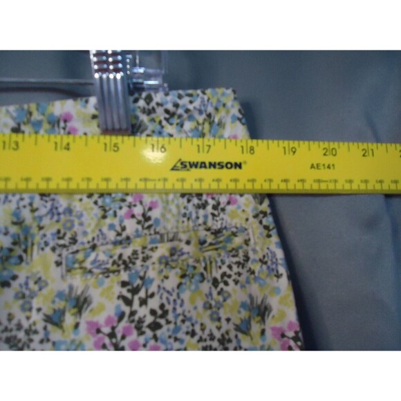 J. Jill Live In Chino Skirt Womens Size 12 Multicolor Ditzy Floral Stretch - Picture 5 of 7